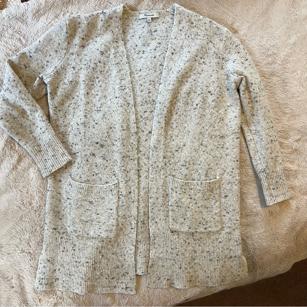 Madewell Speckled Open-Front Cardigan
